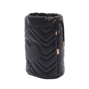 Gucci Baguette Bag Shoulder Marmont Black Leather GG